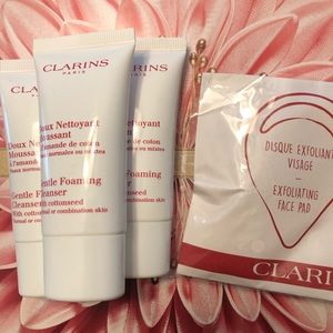 3x Clarins Cleansers with Exfoliating face pad